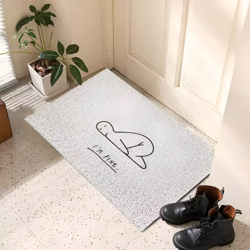 Antypoślizgowa wycieraczka PVC ze smiley 40 × 60 cm