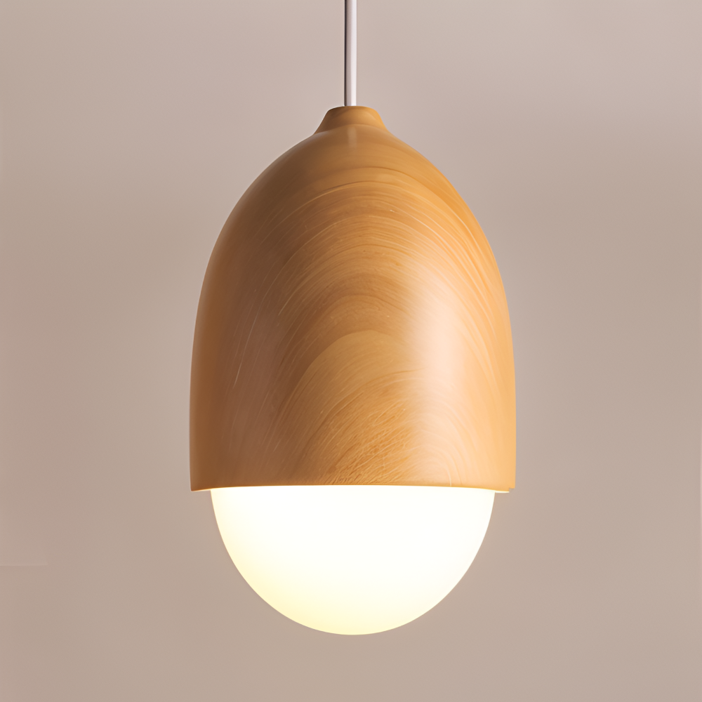Lampa wisząca vintage z matowym szklanym kloszem
