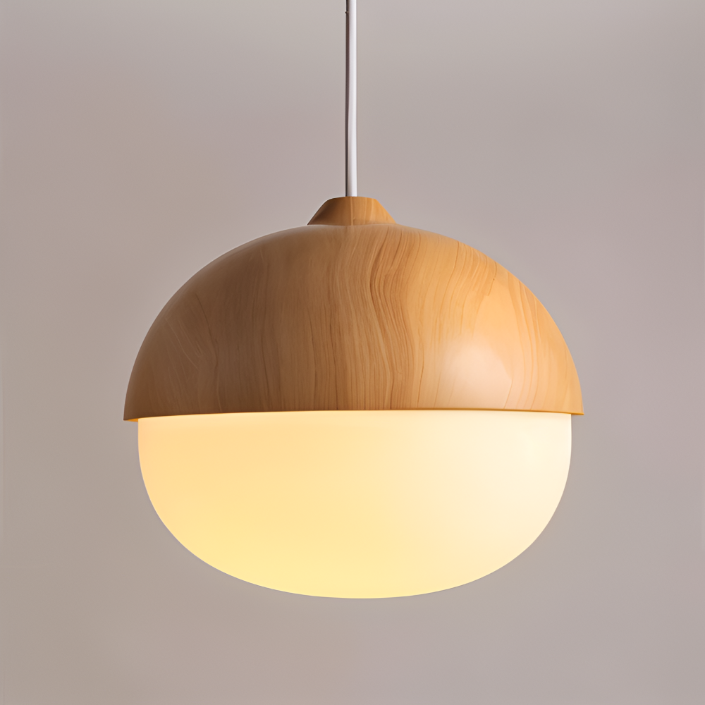 Lampa wisząca vintage z matowym szklanym kloszem