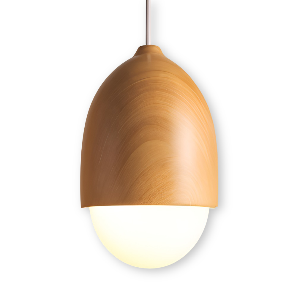Lampa wisząca vintage z matowym szklanym kloszem