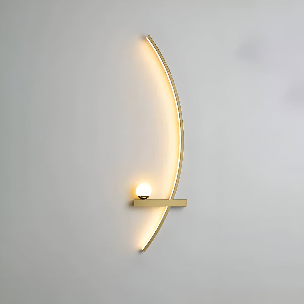 Nowoczesna zakrzywiona lampa ścienna LED aluminiowa
