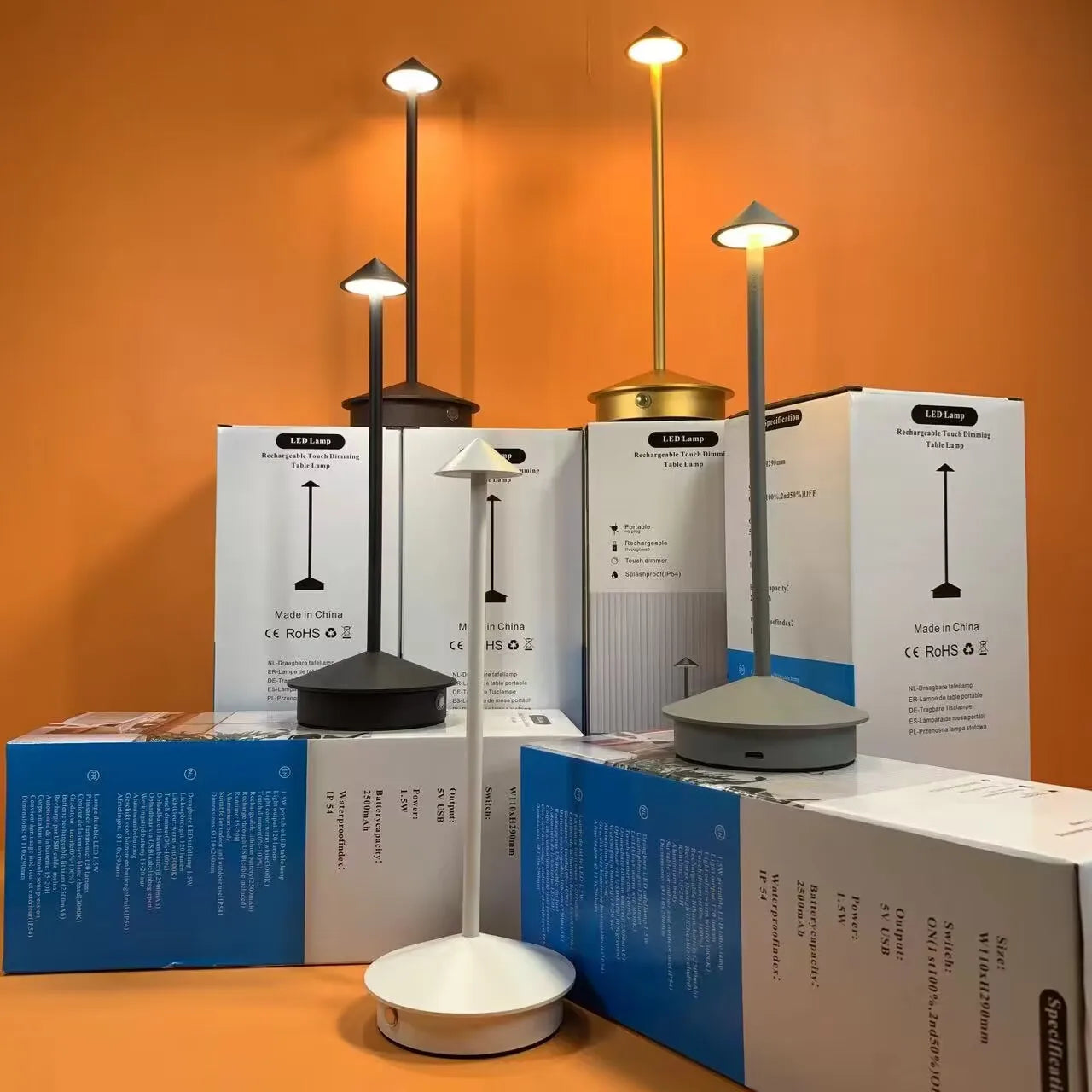 Lampa stołowa LED bezprzewodowa do jadalni