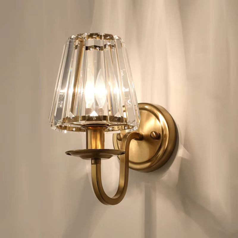 Kinkiet kryształowy vintage LED cylindryczny
