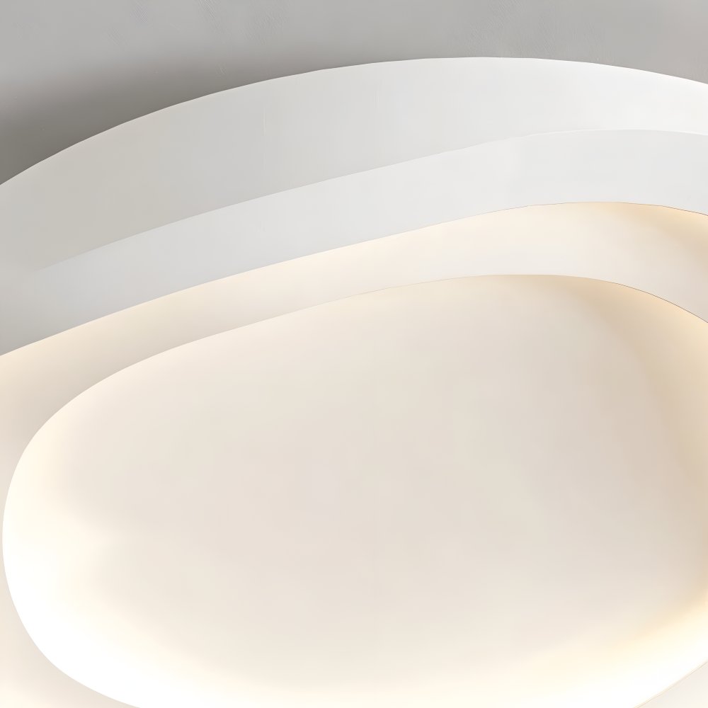 Biała lampa sufitowa LED nowoczesna do sypialni