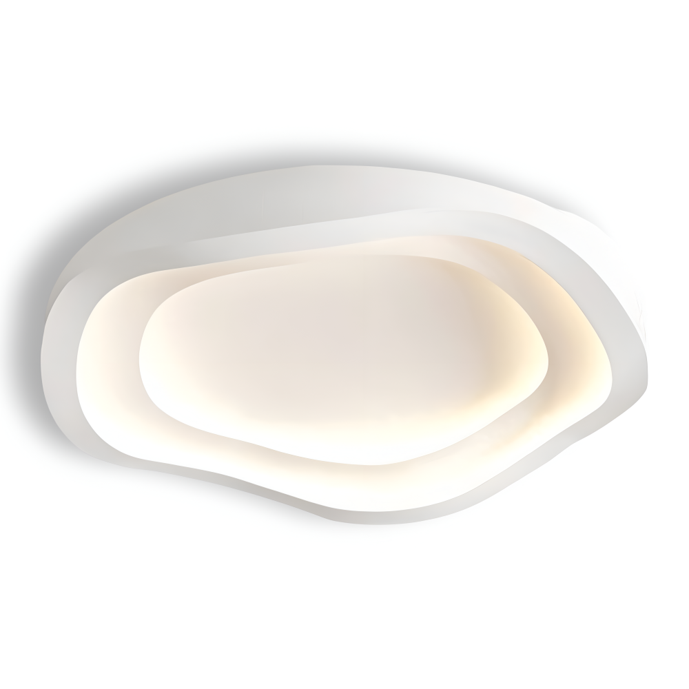 Biała lampa sufitowa LED nowoczesna do sypialni