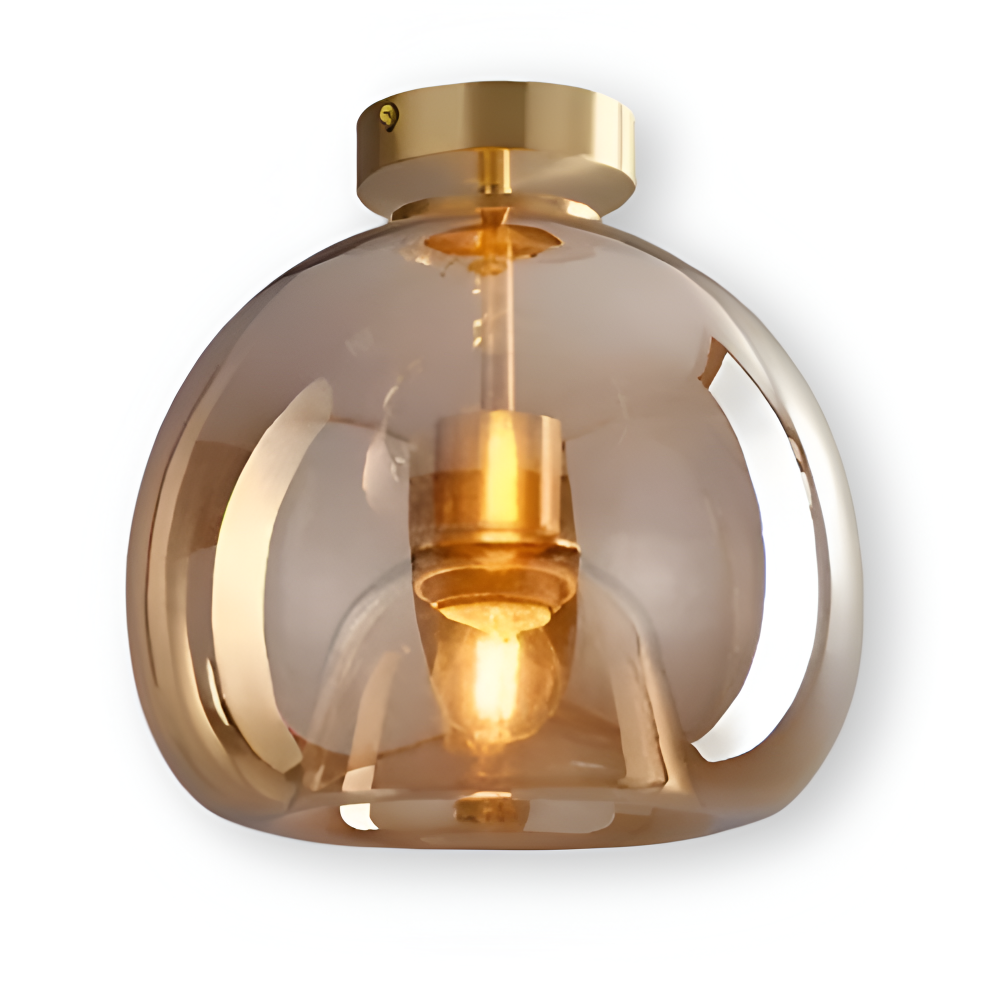 Lampa sufitowa szklana czarno-złota nowoczesna