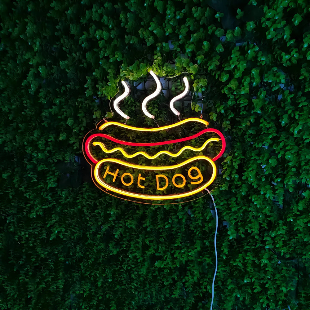 Kolorowy neon LED fast food do baru restauracji i kuchni