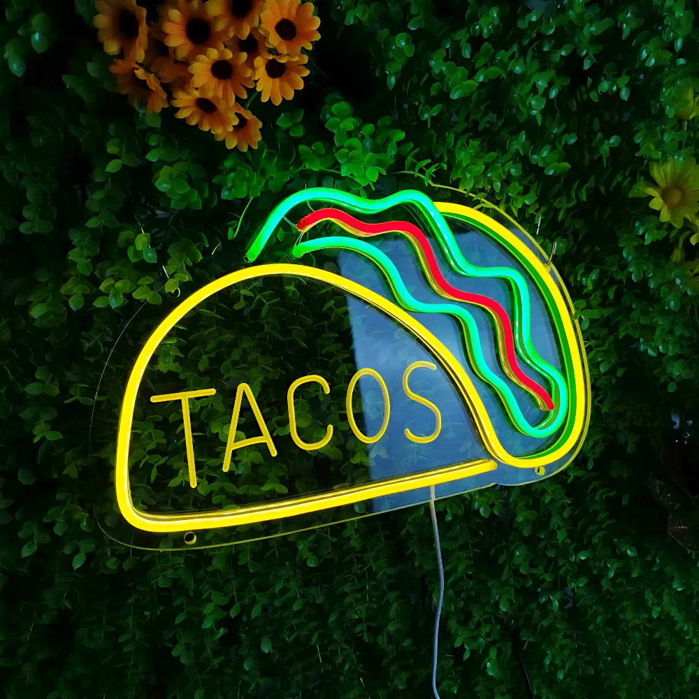Kolorowy neon LED fast food do baru restauracji i kuchni