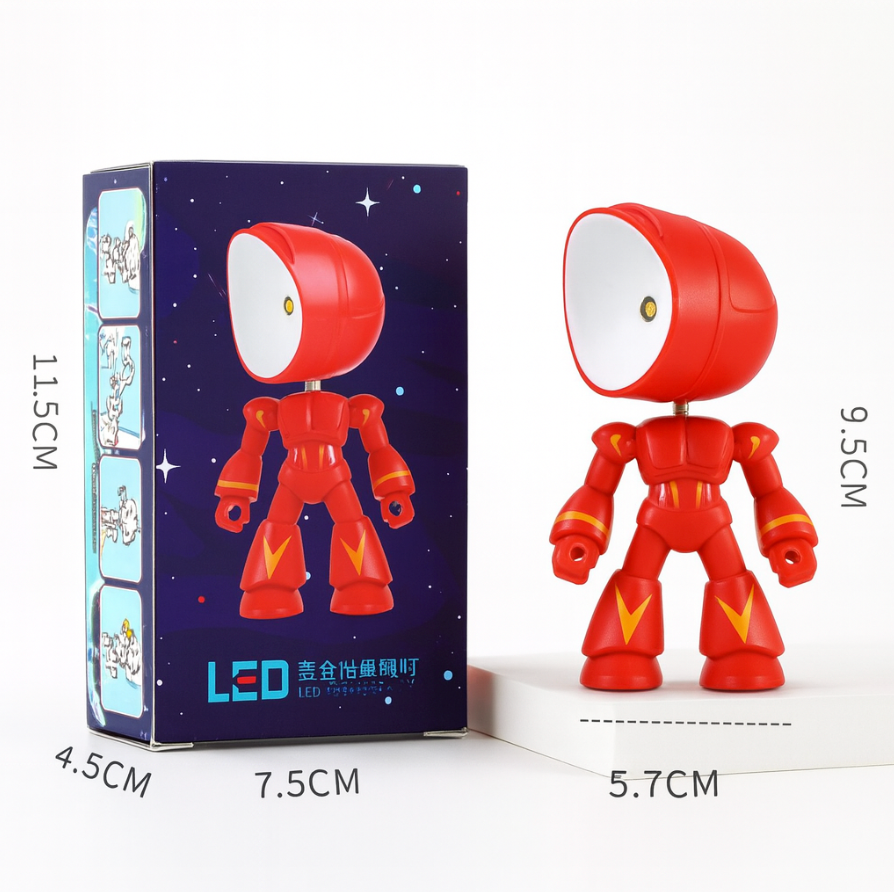 Bezprzewodowa lampka stołowa LED robot do biurka i pokoju dziecka