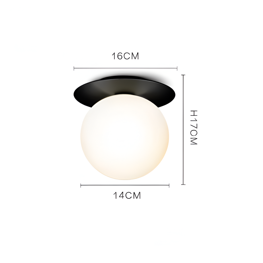 Lampa sufitowa szklana kula LED G9 do salonu i sypialni