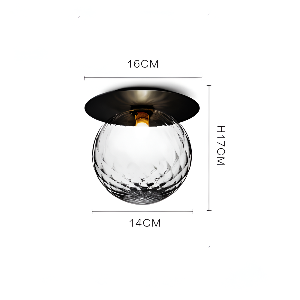 Lampa sufitowa szklana kula LED G9 do salonu i sypialni