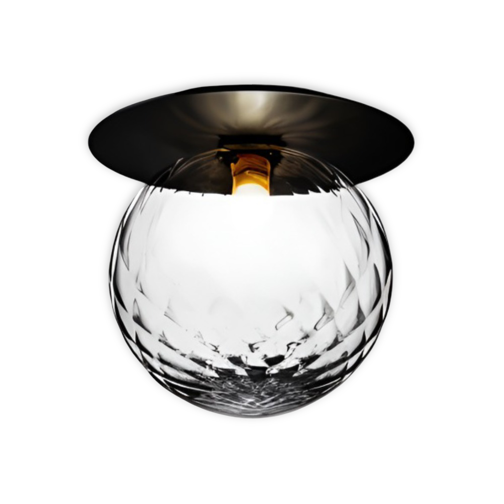 Lampa sufitowa szklana kula LED G9 do salonu i sypialni