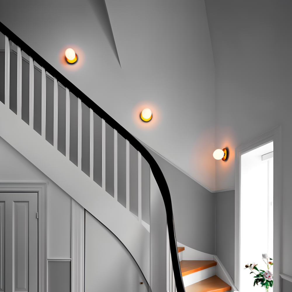 Lampa sufitowa szklana kula LED G9 do salonu i sypialni