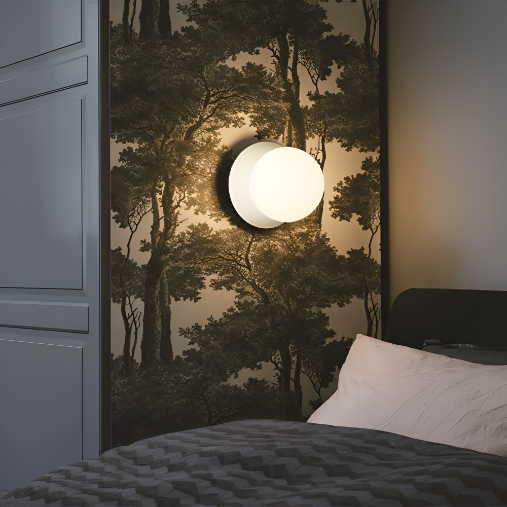 Lampa sufitowa szklana kula LED G9 do salonu i sypialni