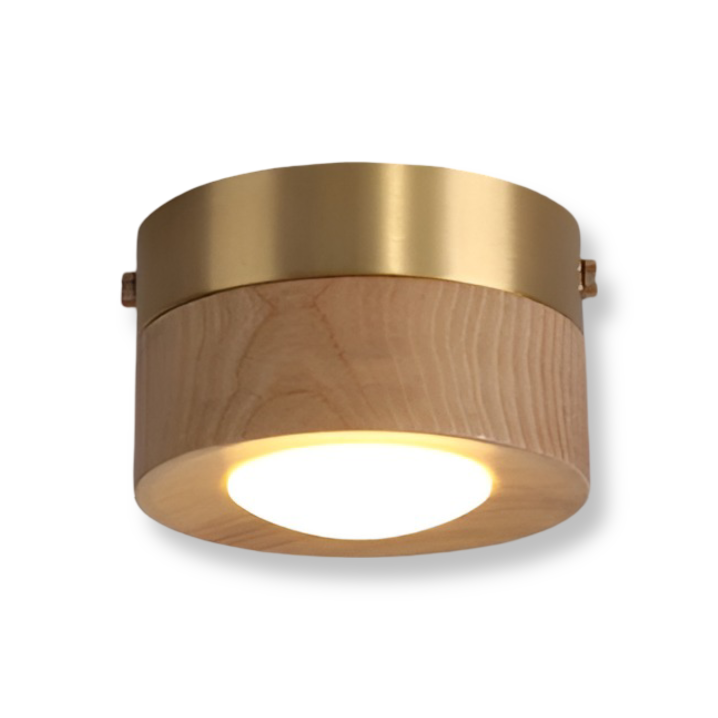 Drewniana lampa sufitowa LED punktowa orzechowa
