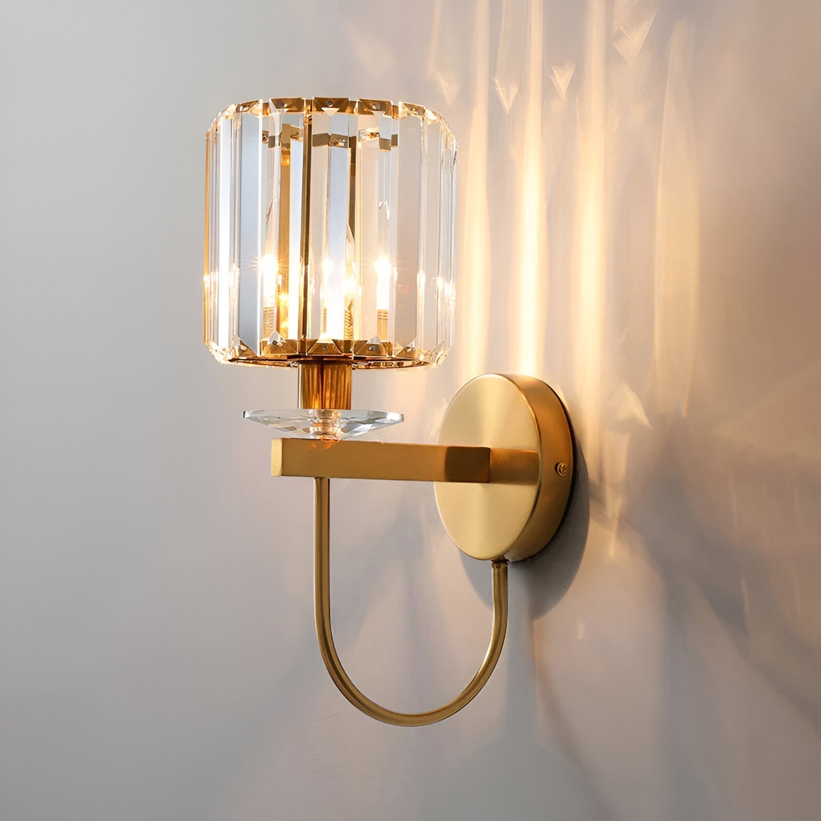 Kinkiet kryształowy vintage LED cylindryczny