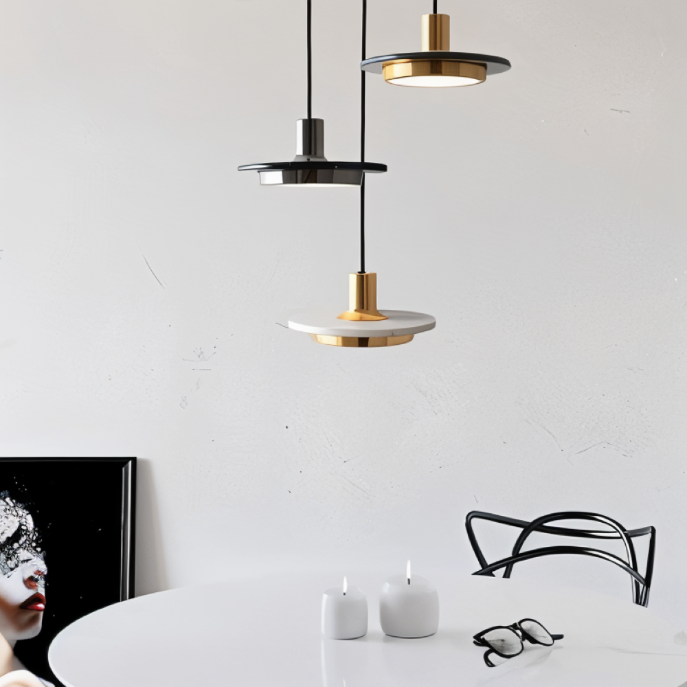 Lampa sufitowa metalowa nowoczesna LED do kuchni i salonu