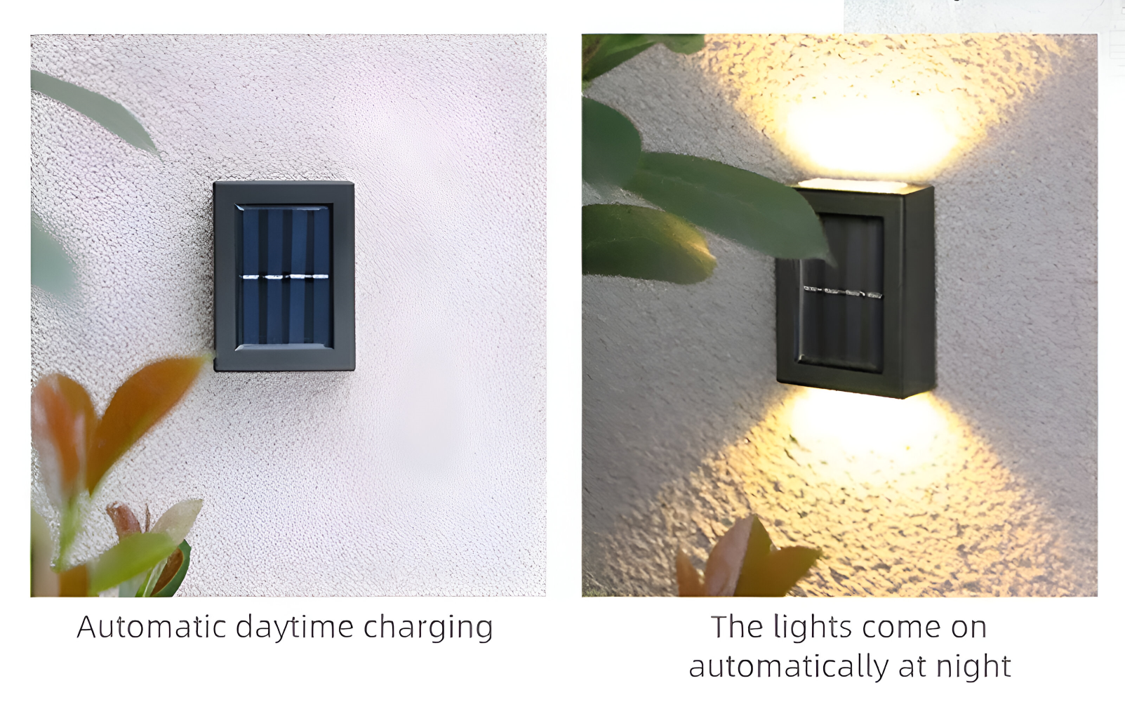 Solarna lampa ścienna zewnętrzna LED góra-dół IP65