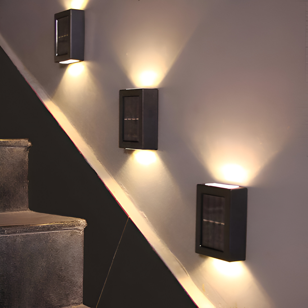 Solarna lampa ścienna zewnętrzna LED góra-dół IP65