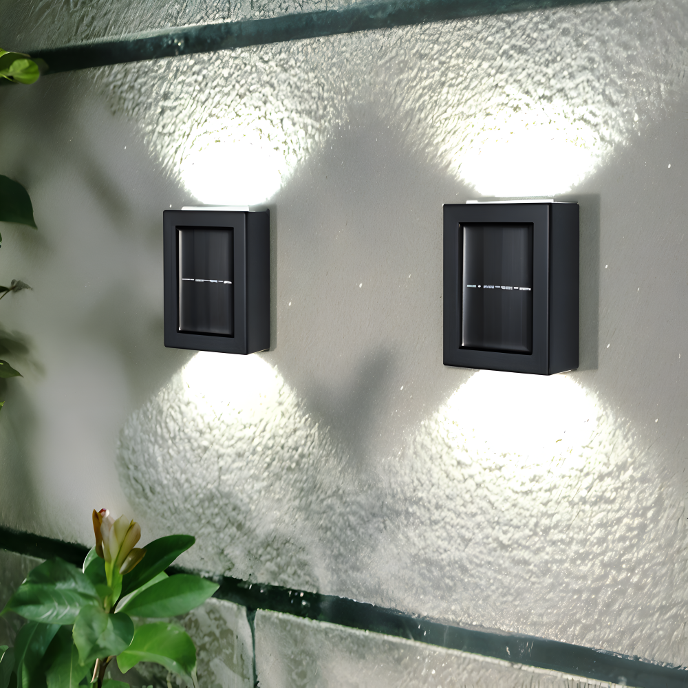 Solarna lampa ścienna zewnętrzna LED góra-dół IP65
