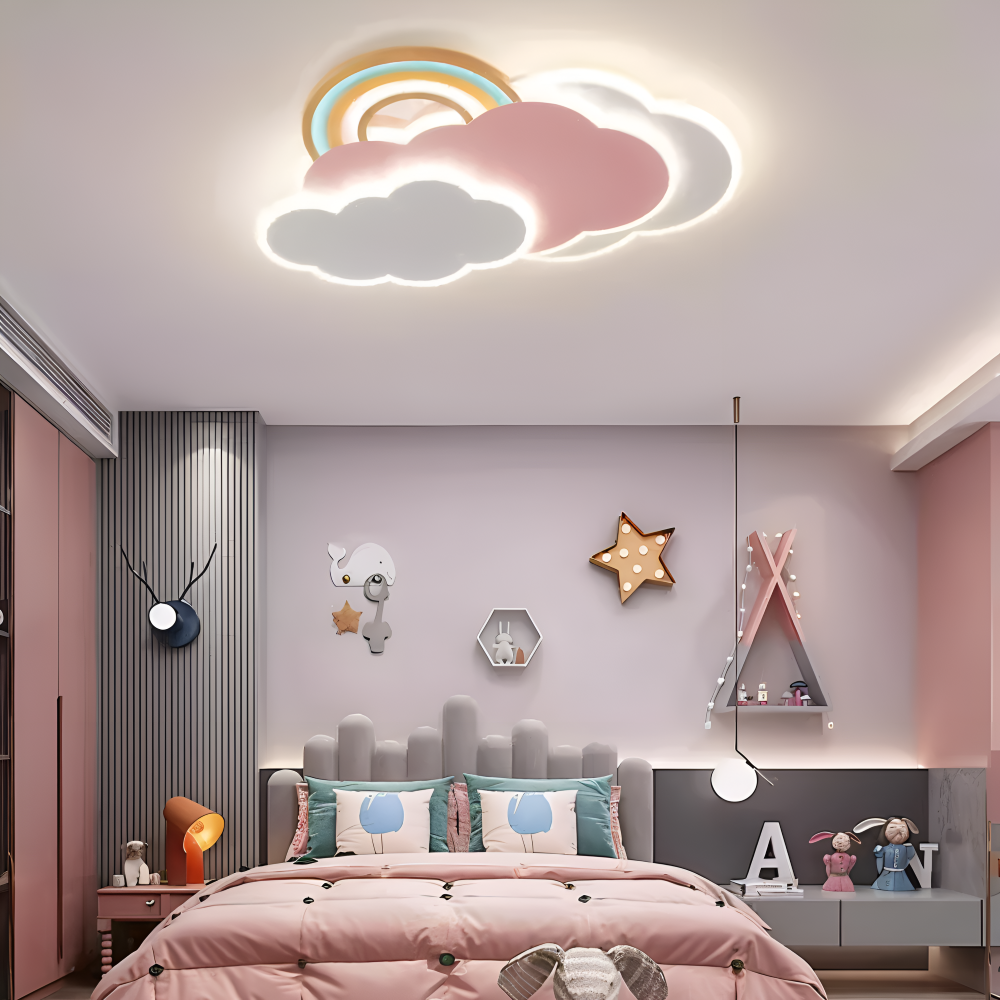 Lampa sufitowa LED chmurka i tęcza do pokoju dziecka