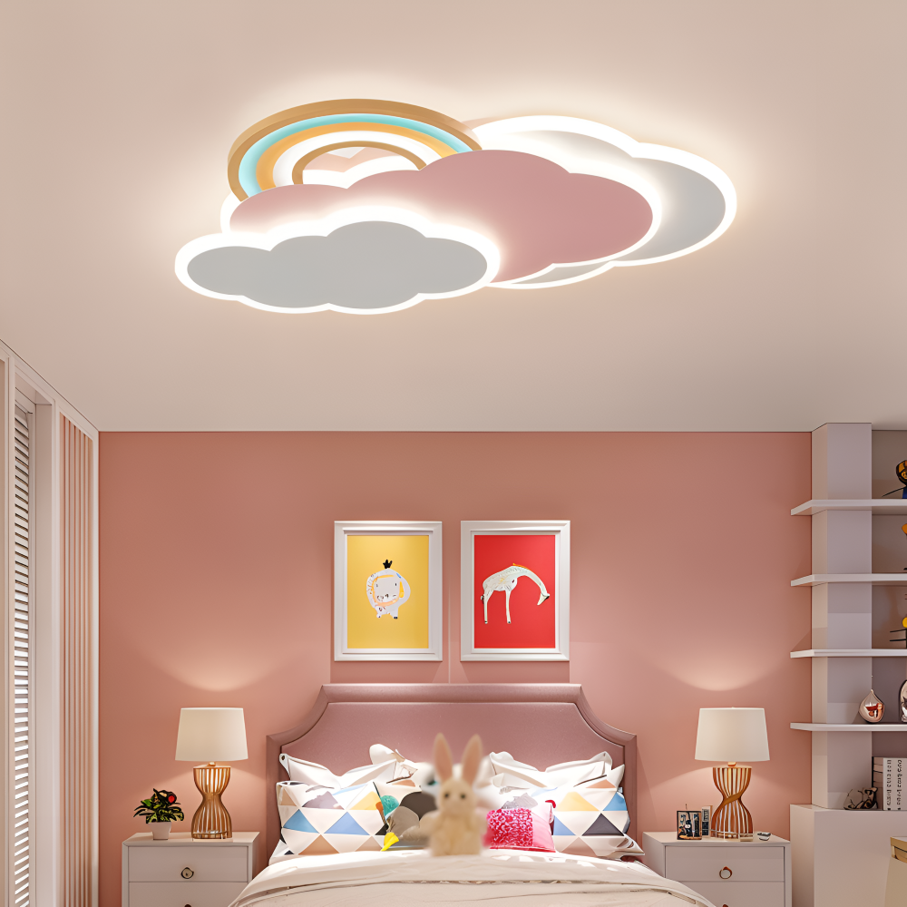Lampa sufitowa LED chmurka i tęcza do pokoju dziecka