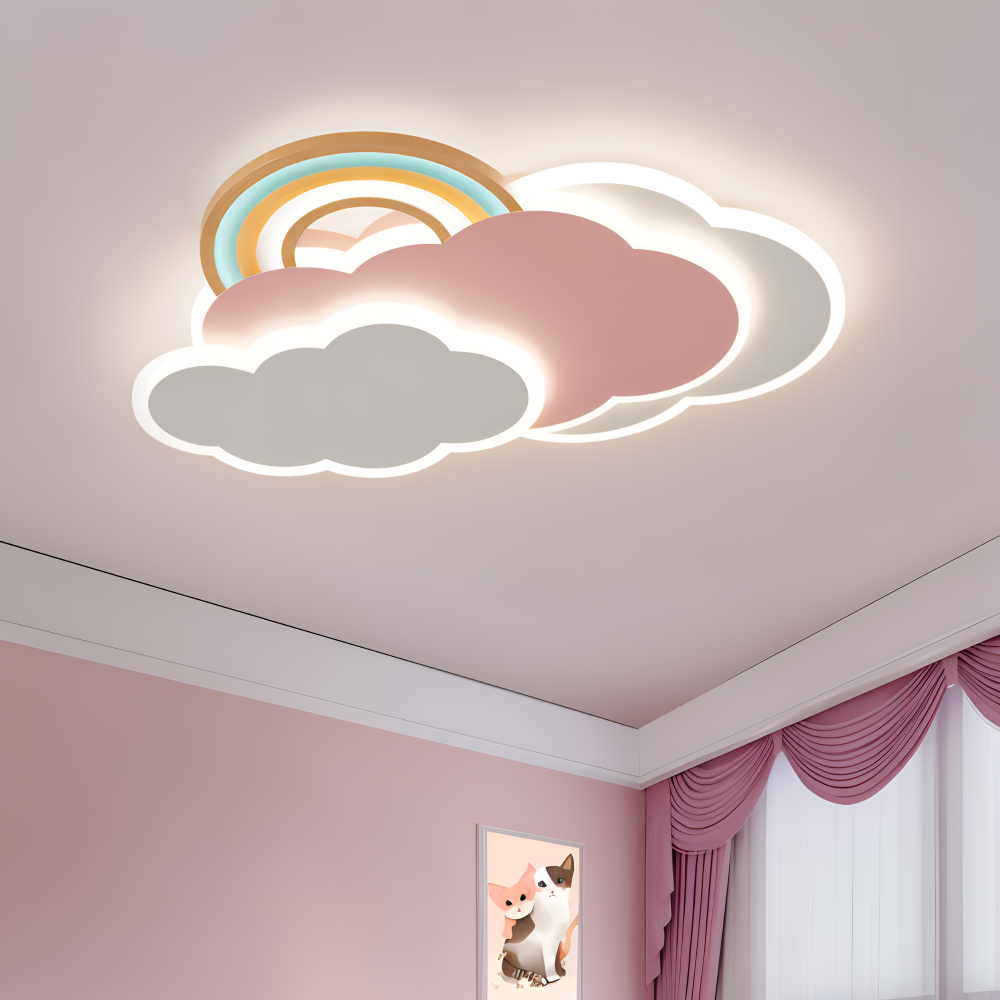 Lampa sufitowa LED chmurka i tęcza do pokoju dziecka