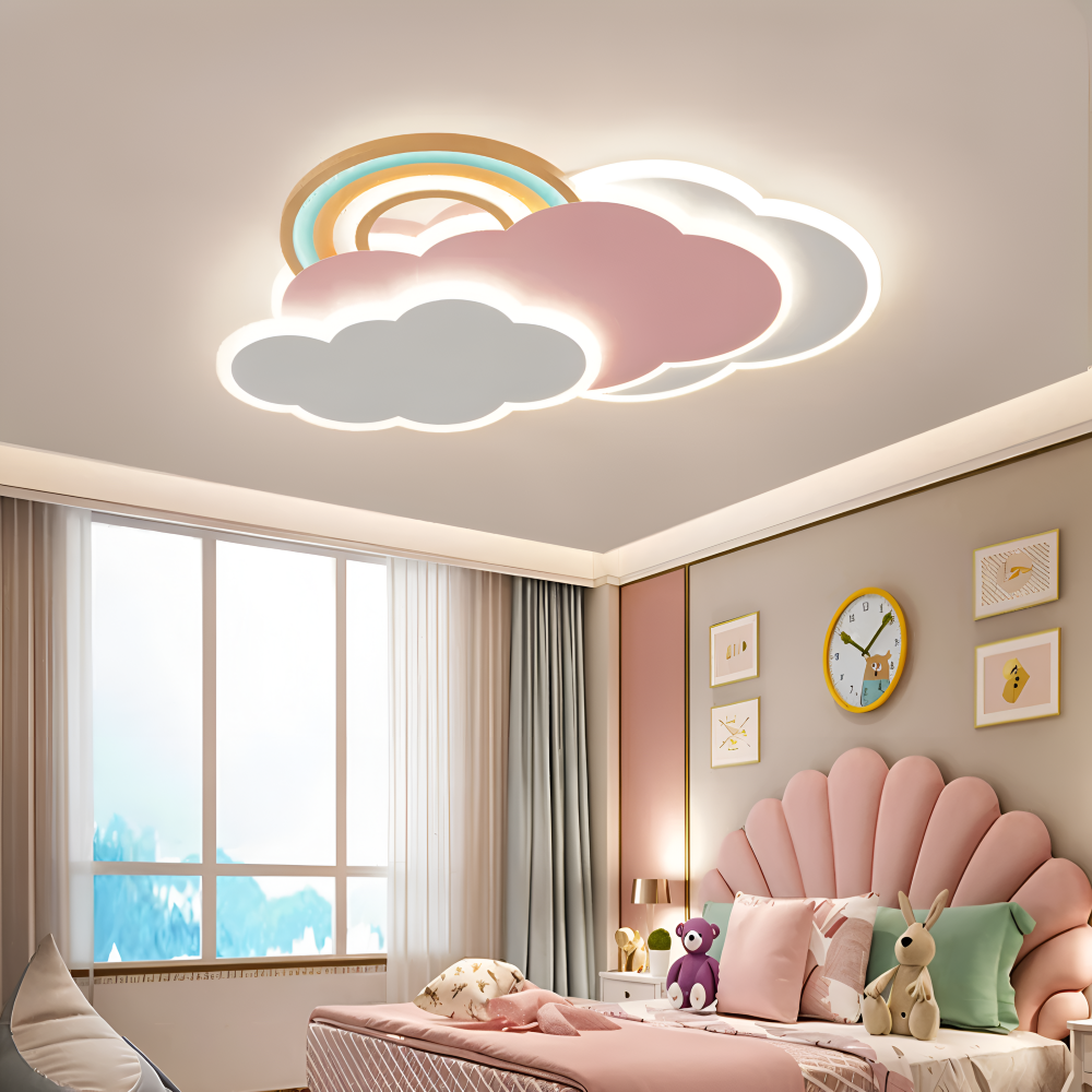Lampa sufitowa LED chmurka i tęcza do pokoju dziecka