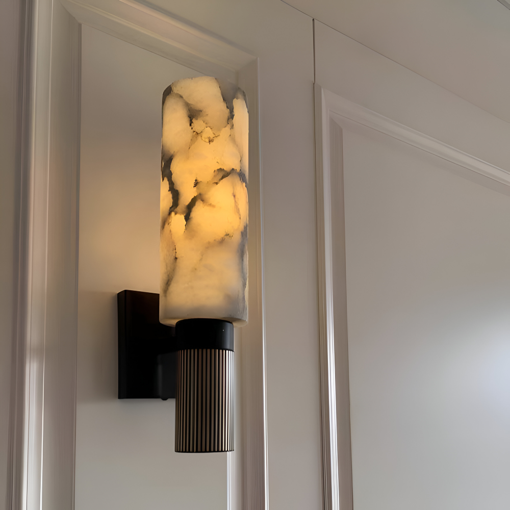 Lampa ścienna z marmuru naturalnego E27 LED
