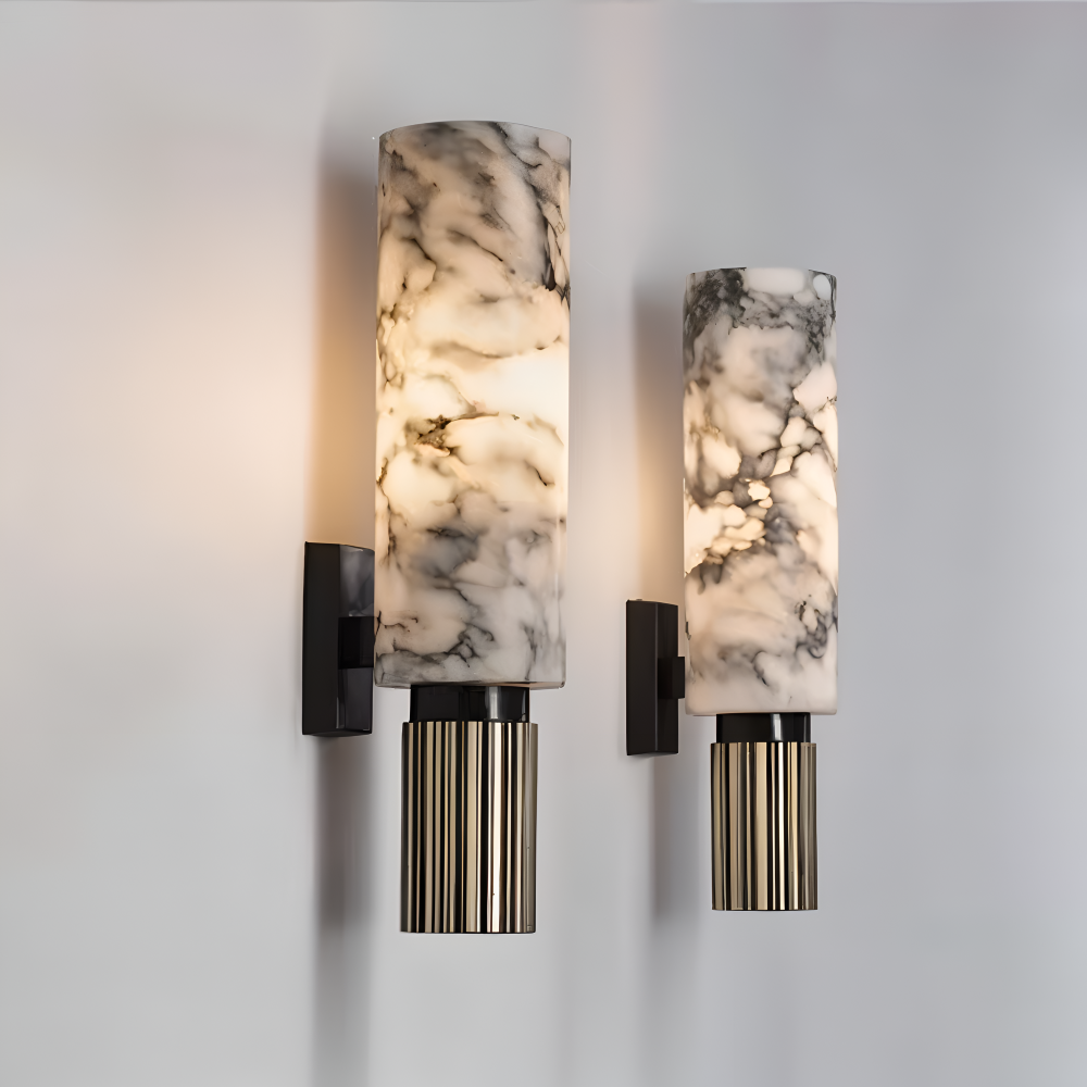 Lampa ścienna z marmuru naturalnego E27 LED