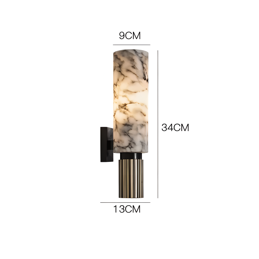 Lampa ścienna z marmuru naturalnego E27 LED
