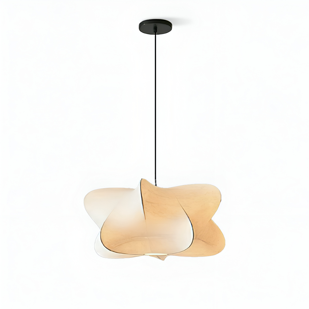 Lampa wisząca Wabi Sabi z jedwabiu do salonu
