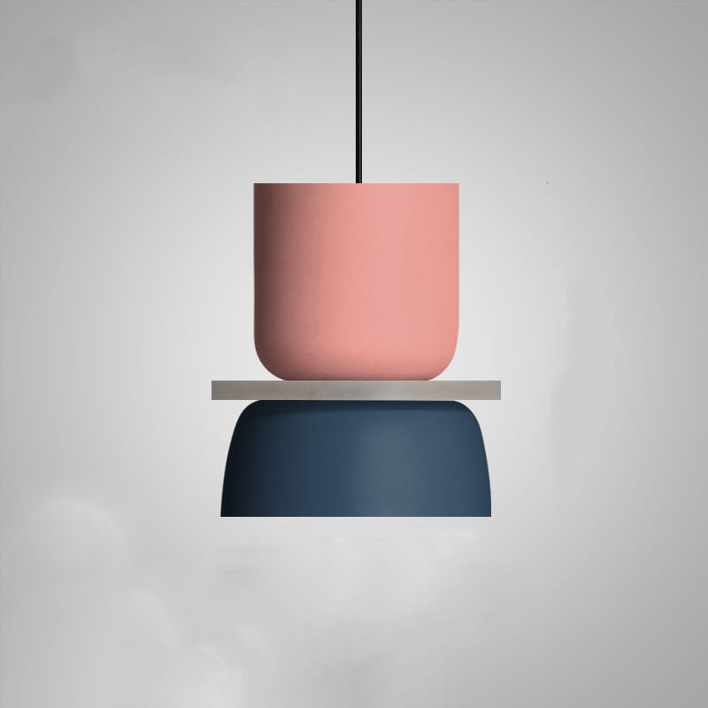 Nowoczesna lampa wisząca kopułowa LED dwukolorowa