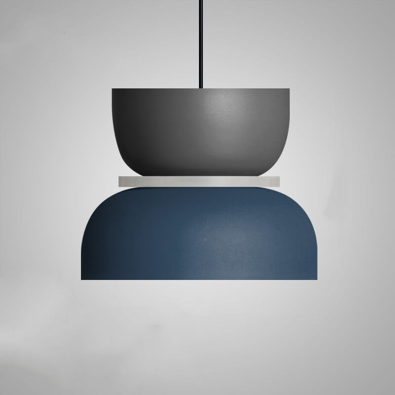 Nowoczesna lampa wisząca kopułowa LED dwukolorowa