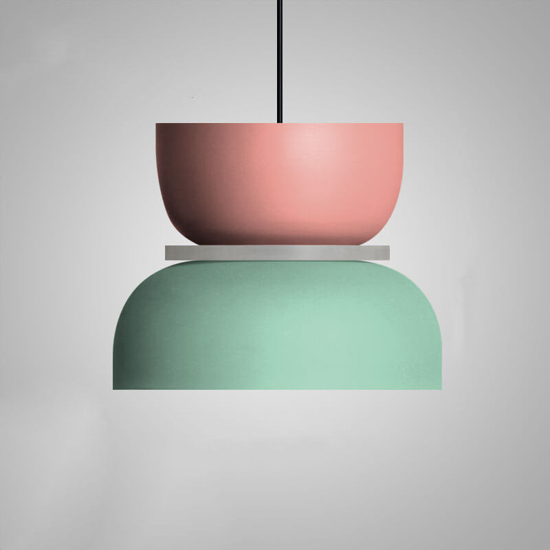 Nowoczesna lampa wisząca kopułowa LED dwukolorowa
