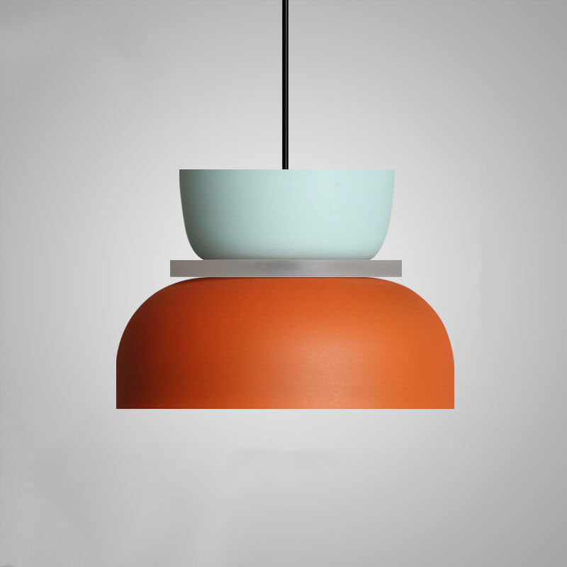 Nowoczesna lampa wisząca kopułowa LED dwukolorowa