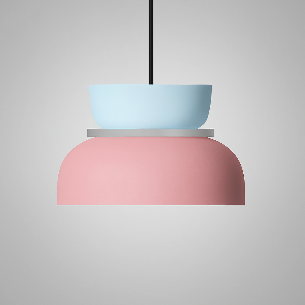 Nowoczesna lampa wisząca kopułowa LED dwukolorowa