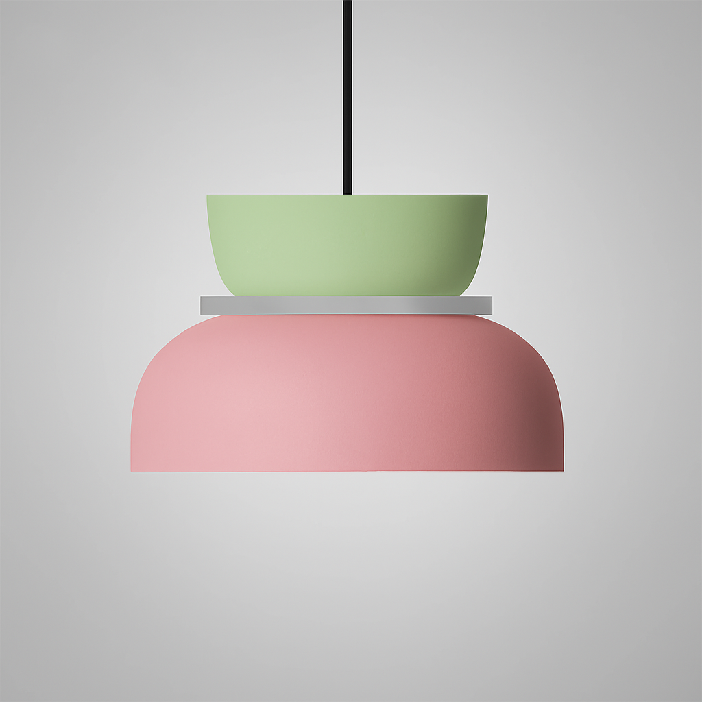 Nowoczesna lampa wisząca kopułowa LED dwukolorowa