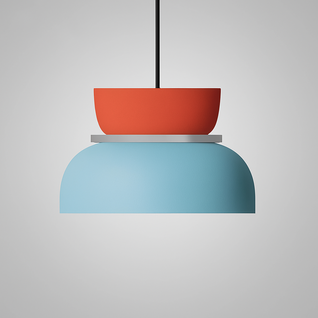 Nowoczesna lampa wisząca kopułowa LED dwukolorowa