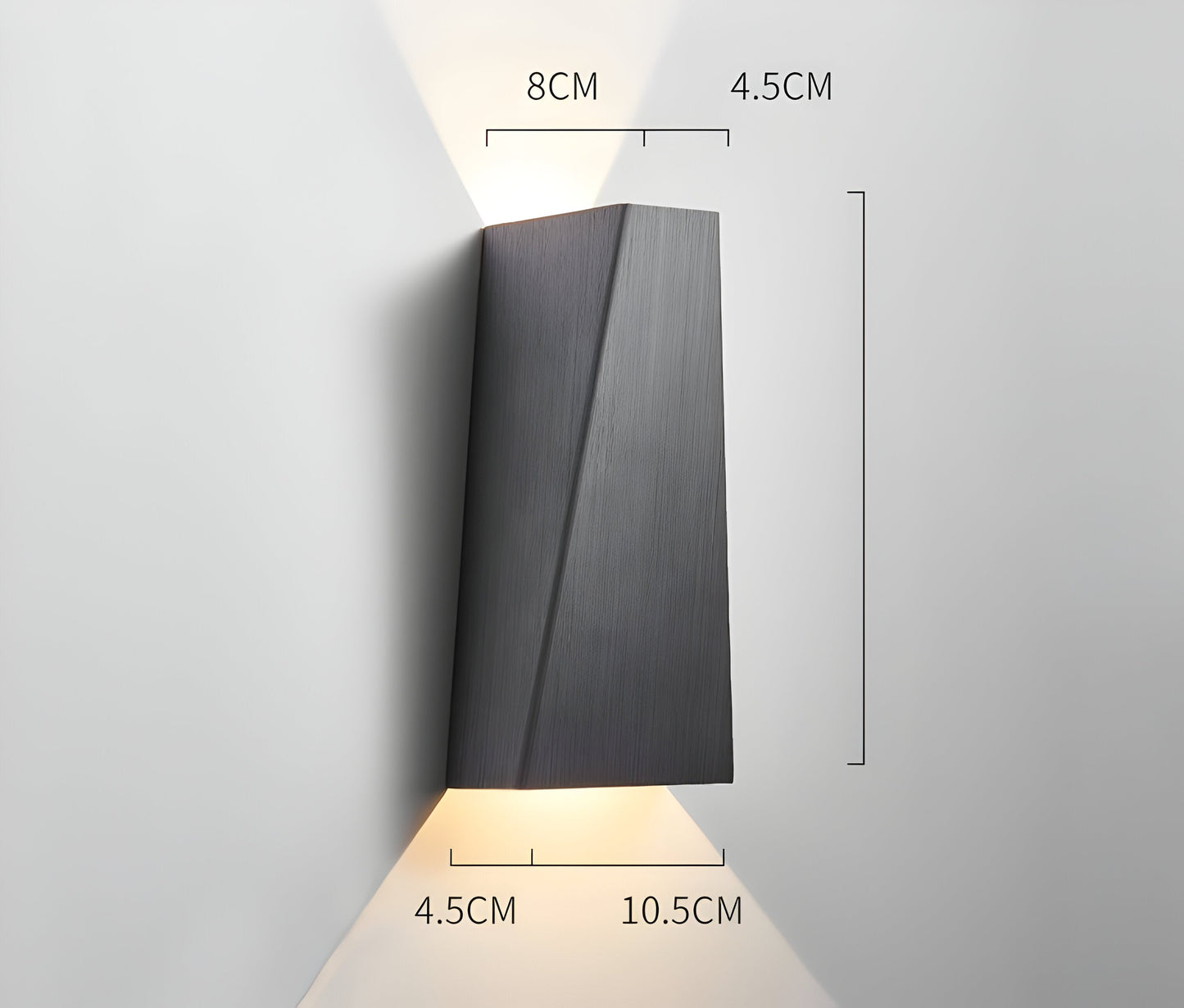 Kinkiet LED góra-dół aluminiowy trapezowy 3W