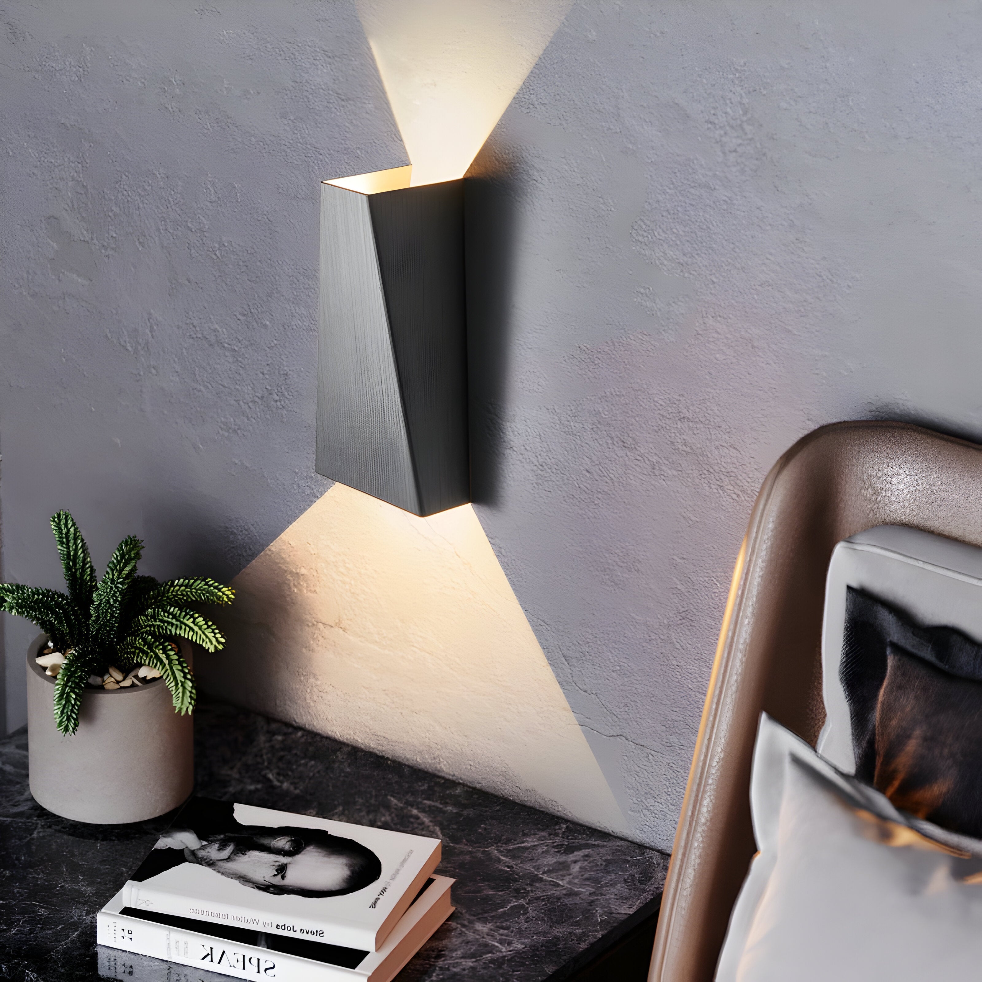 Kinkiet LED góra-dół aluminiowy trapezowy 3W