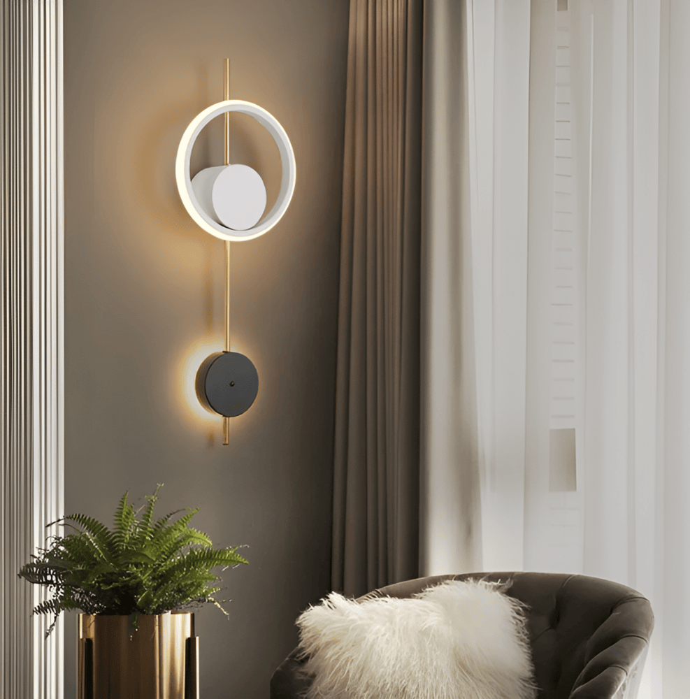 Okrągły kinkiet LED metalowy minimalistyczny