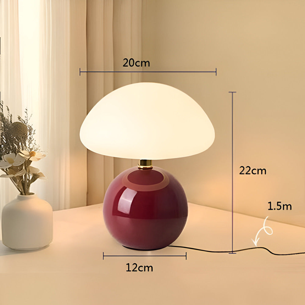 Bauhaus lampa stołowa LED w kształcie grzyba