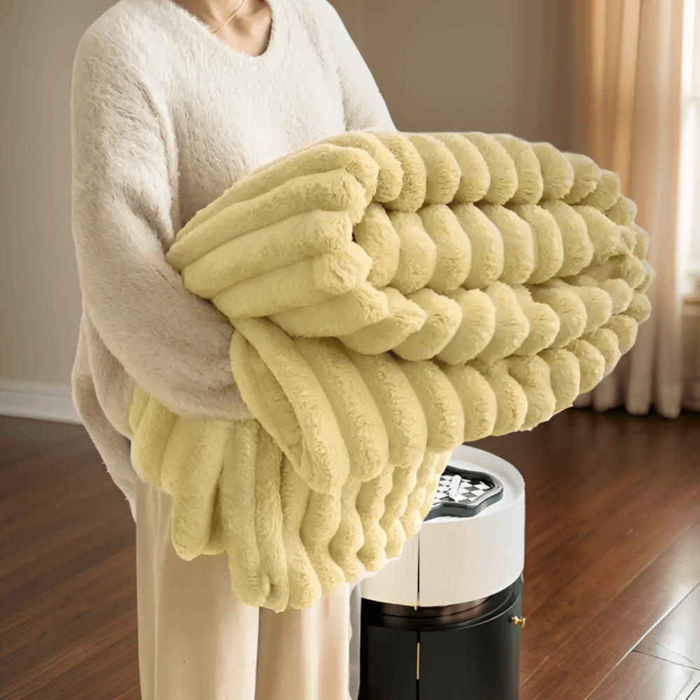 Gruby koc pluszowy fleece 120x150–200x230 cm