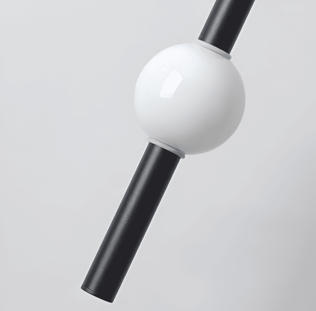 Lampa wisząca LED liniowa czarna biała 60 cm