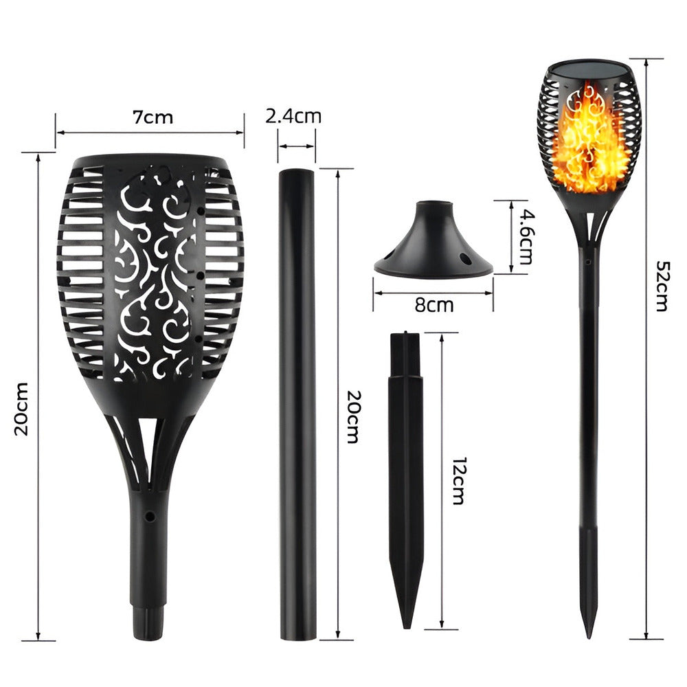 Pochodnia solarna LED efekt płomienia IP65 ogrodowa
