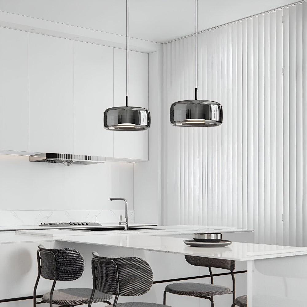 Szklana lampa wisząca nowoczesna E27 25 cm 35 cm