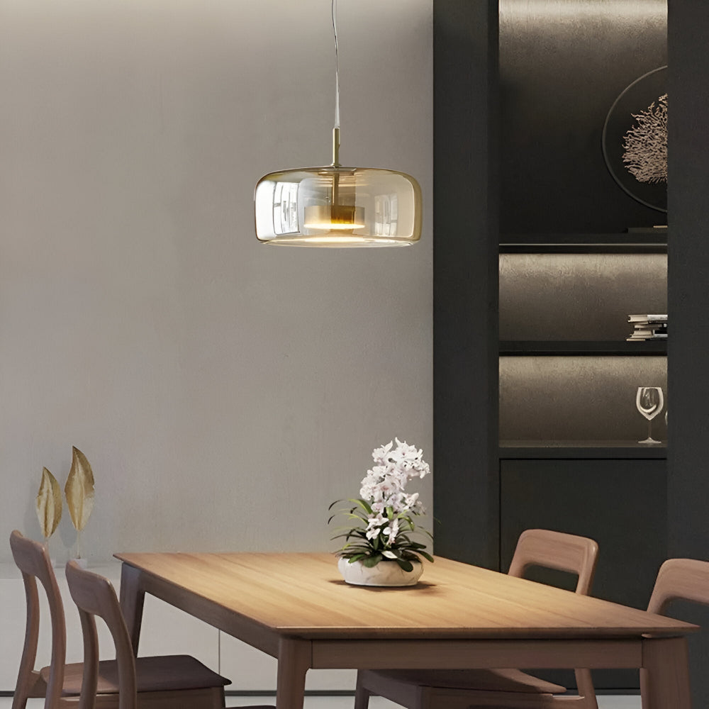 Szklana lampa wisząca nowoczesna E27 25 cm 35 cm