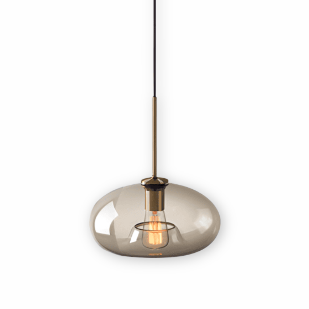 Szklana lampa wisząca loftowa z przezroczystym kloszem