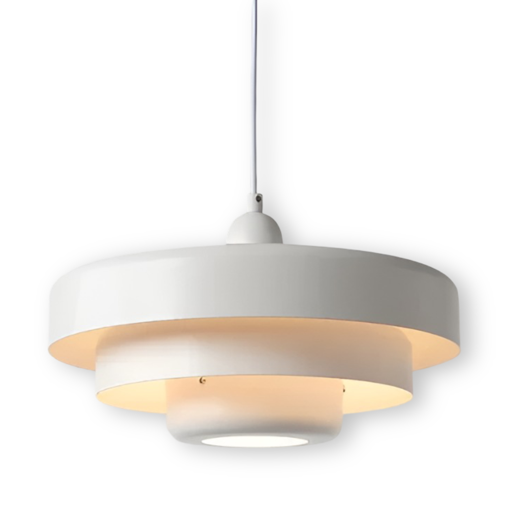 Pomarańczowa lampa wisząca vintage E27 aluminiowa